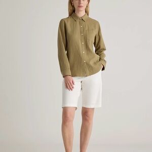 NWT!  Quince Organic Stretch Cotton Chino Women's Bermudas